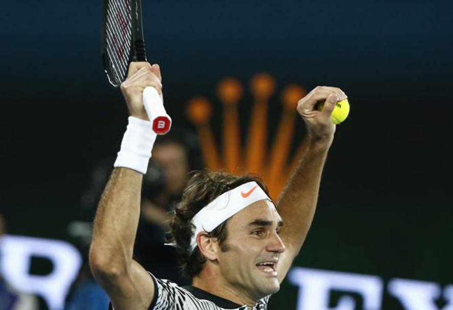 La gioia di Federer REUTERS